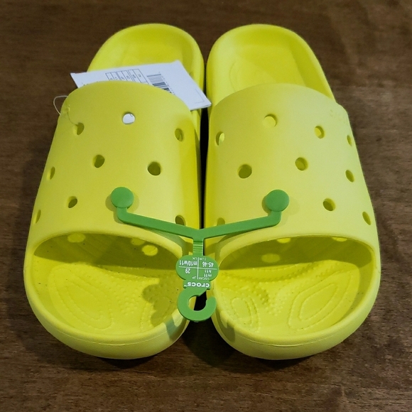 Crocs Mens Yellow Slide Sandals - Picture 2 of 5